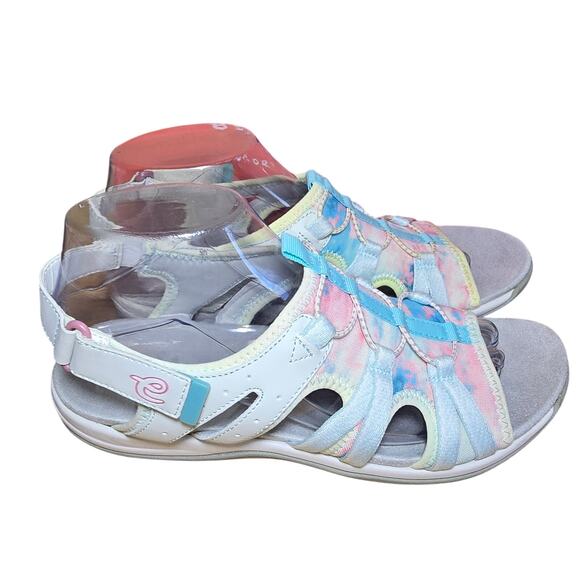 NEW Easy Spirit SE Spark 9 White Blue Comfort Sandals Size 8 W Wide MSRP $69 - Picture 3 of 8